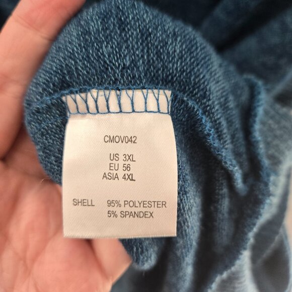 H2H Blue Teal Sweater V-Neck Vest Size 3xl - Picture 10 of 10